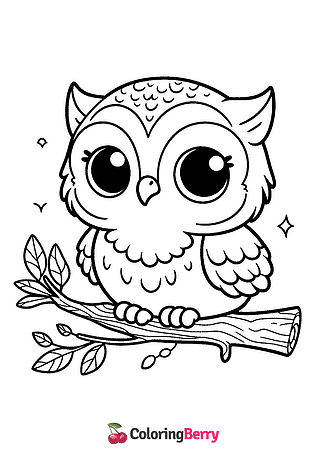 Owl Cub Coloring Page