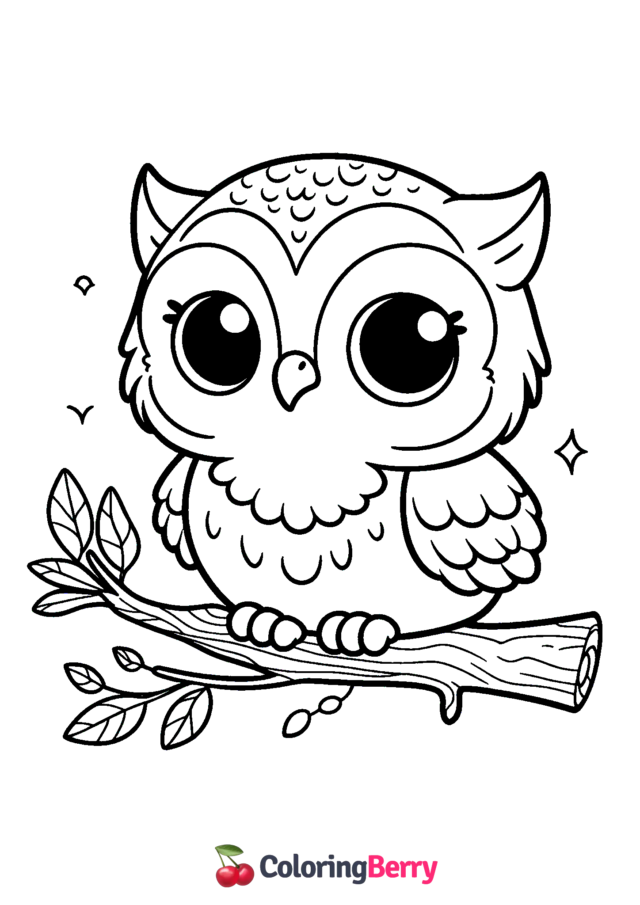 Owl Cub Coloring Page