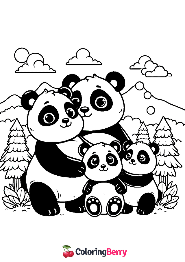 Panda Bear Coloring Page