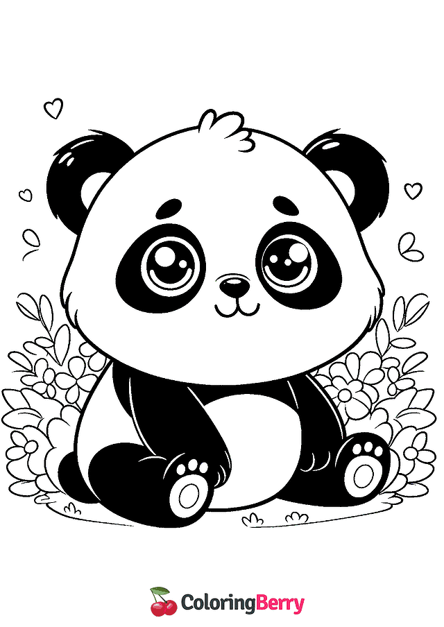 Panda Cub Coloring Page