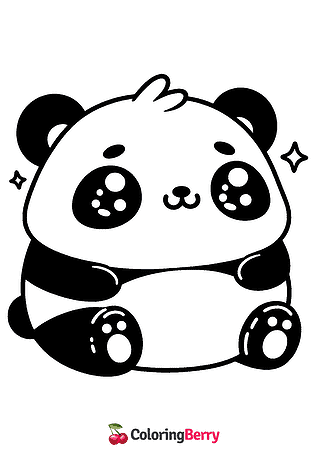 Panda Squishmallow Coloring Page