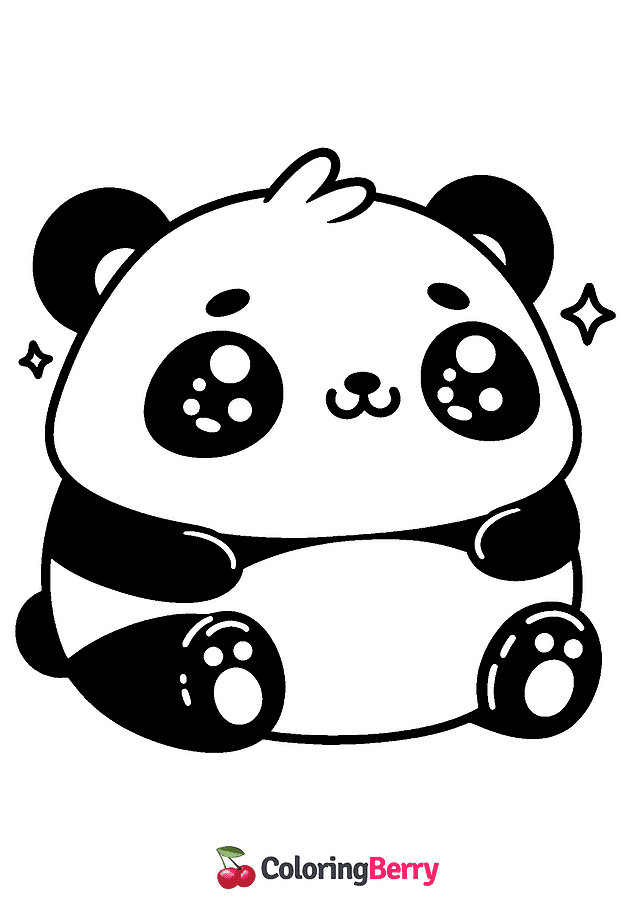 Panda Squishmallow Coloring Page