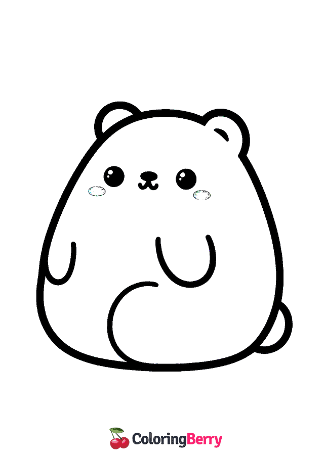 Polar Bear Squishmallow Coloring Page