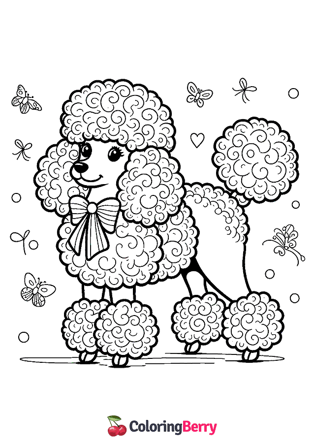 Poodles Coloring Page
