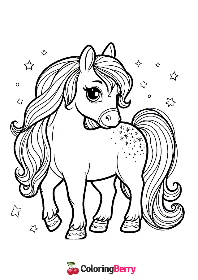 Pretty Horse Coloring Page