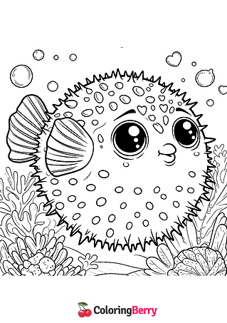 Puffer Fish Coloring Page