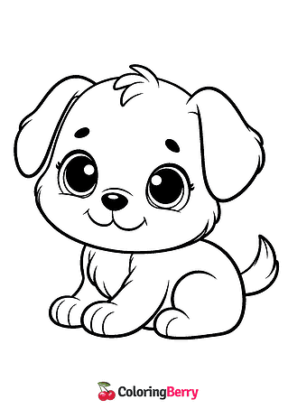 Puppy Cub Coloring Page