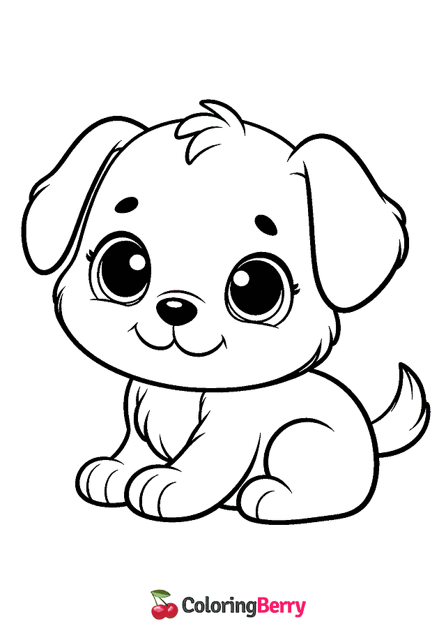 Puppy Cub Coloring Page