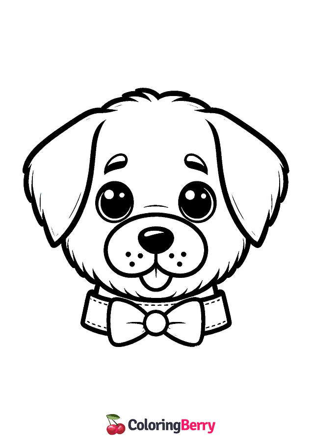 Puppy Head Coloring Page