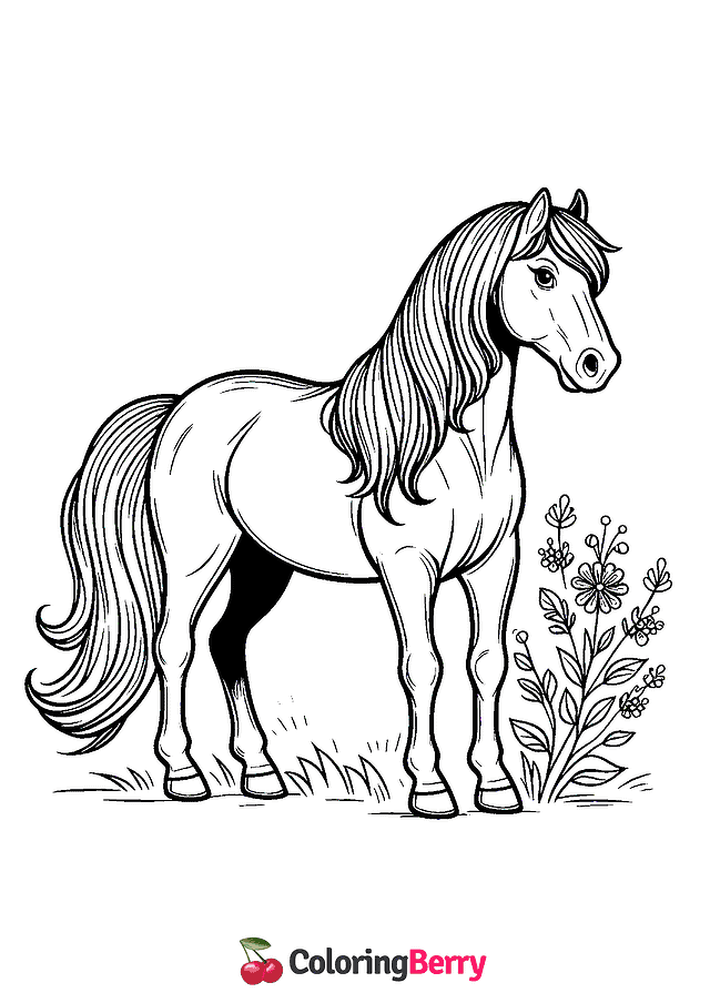 Quarter Horse Coloring Page