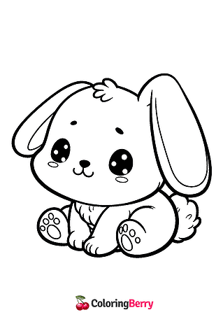 Rabbit Cub Coloring Page