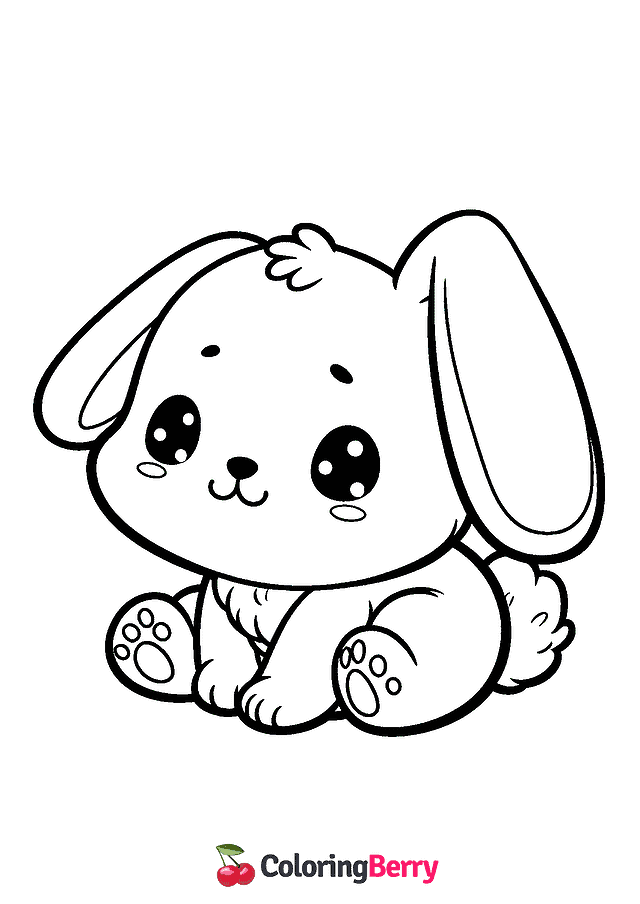 Rabbit Cub Coloring Page