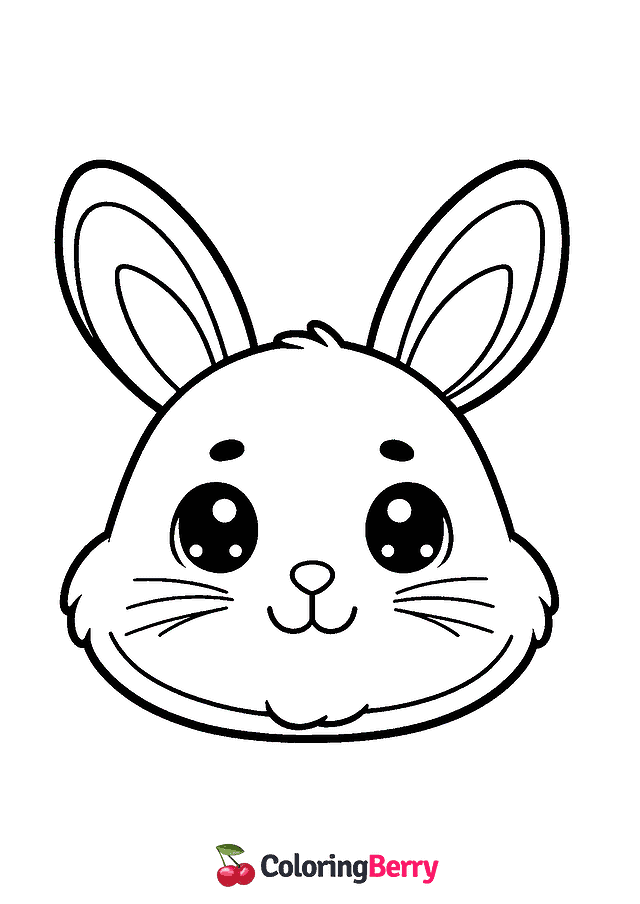 Rabbit Face Coloring Page