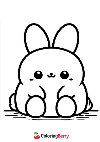 Rabbit Squishmallow Coloring Page
