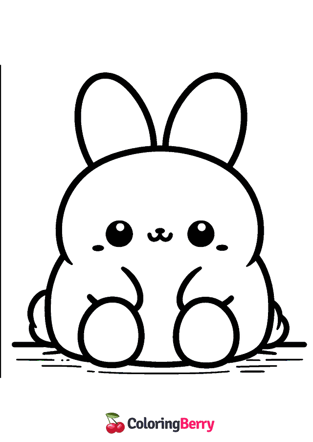 Rabbit Squishmallow Coloring Page