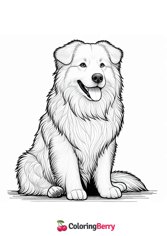 Real Dog Coloring Page