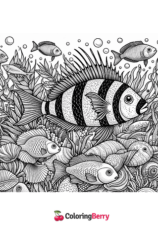 Real Fish Coloring Page
