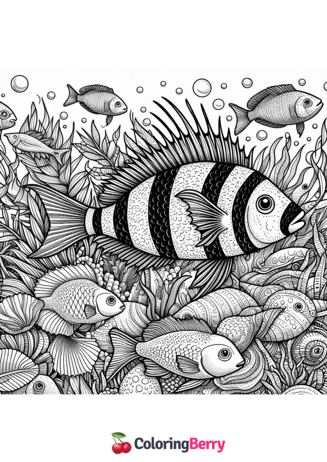 Real Fish Coloring Page