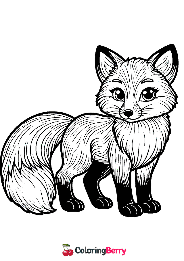 Red Fox Coloring Page