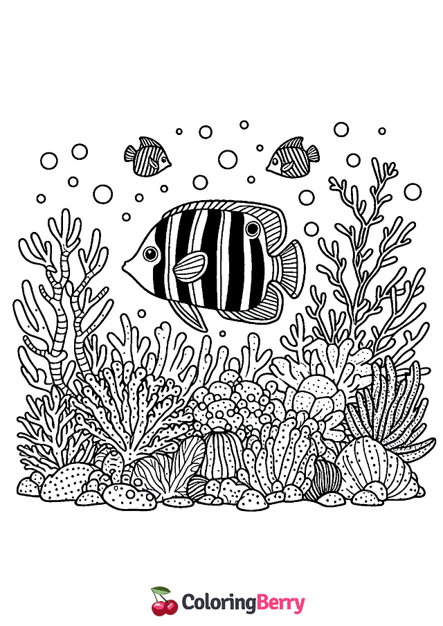 Reef Fish Coloring Page