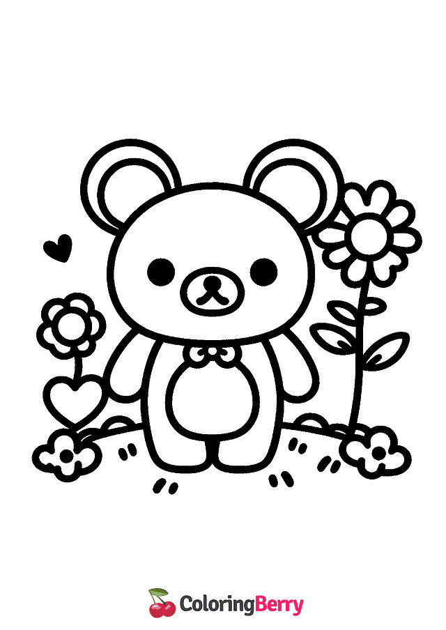 Rilakkuma Coloring Page