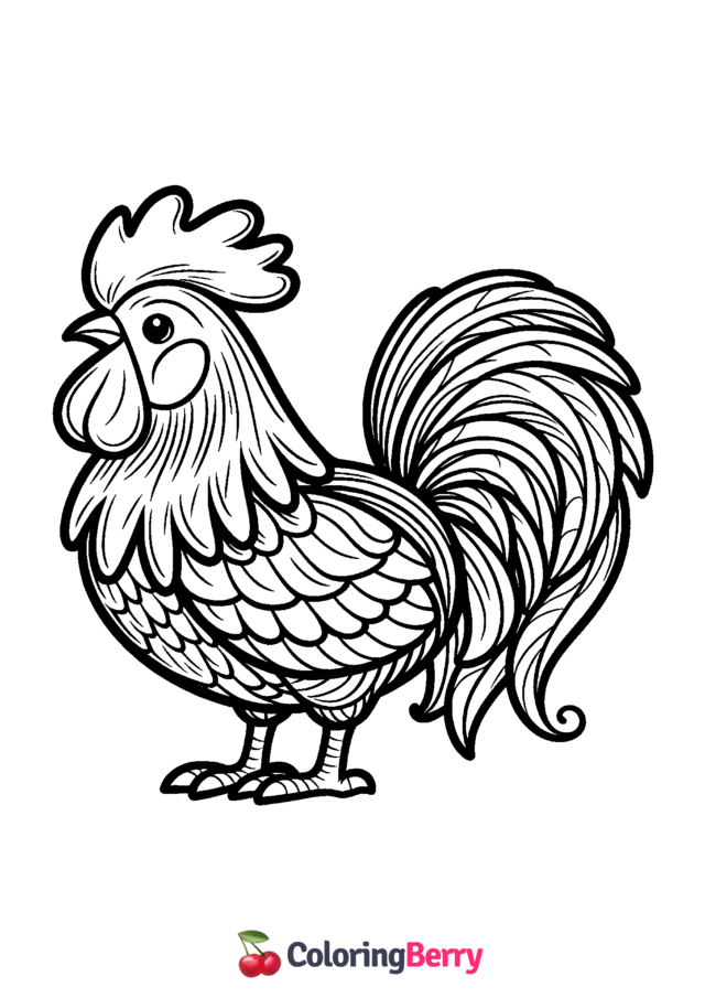 Rooster Coloring Page