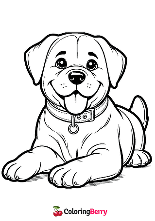 Rottweiler Coloring Page