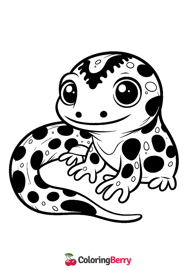 Salamander Coloring Page