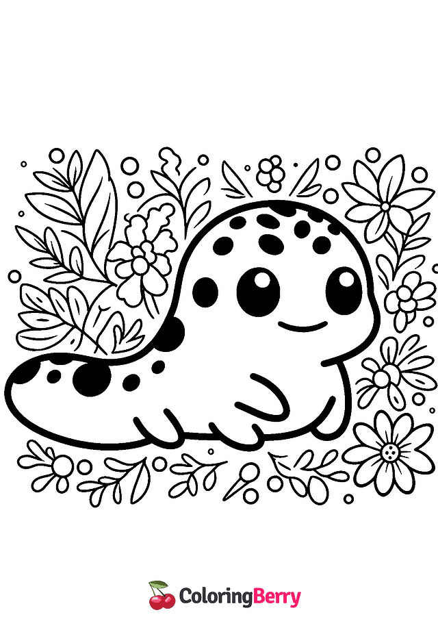 Salamander Squishmallow Coloring Page