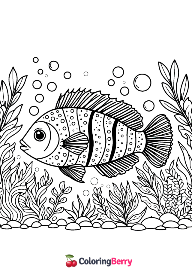 Salt Water Fish Coloring Page