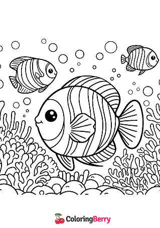 Saltwater Fish Coloring Page