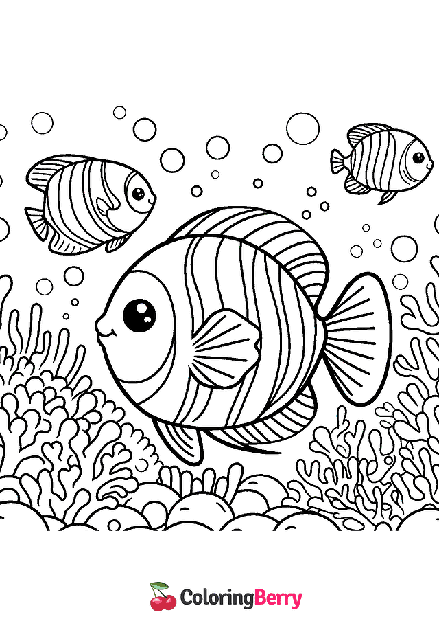 Saltwater Fish Coloring Page