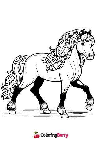 Schleich Horse Coloring Page
