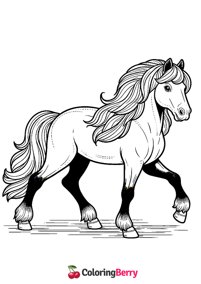 Schleich Horse Coloring Page