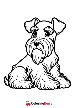 Schnauzer Dog Coloring Page