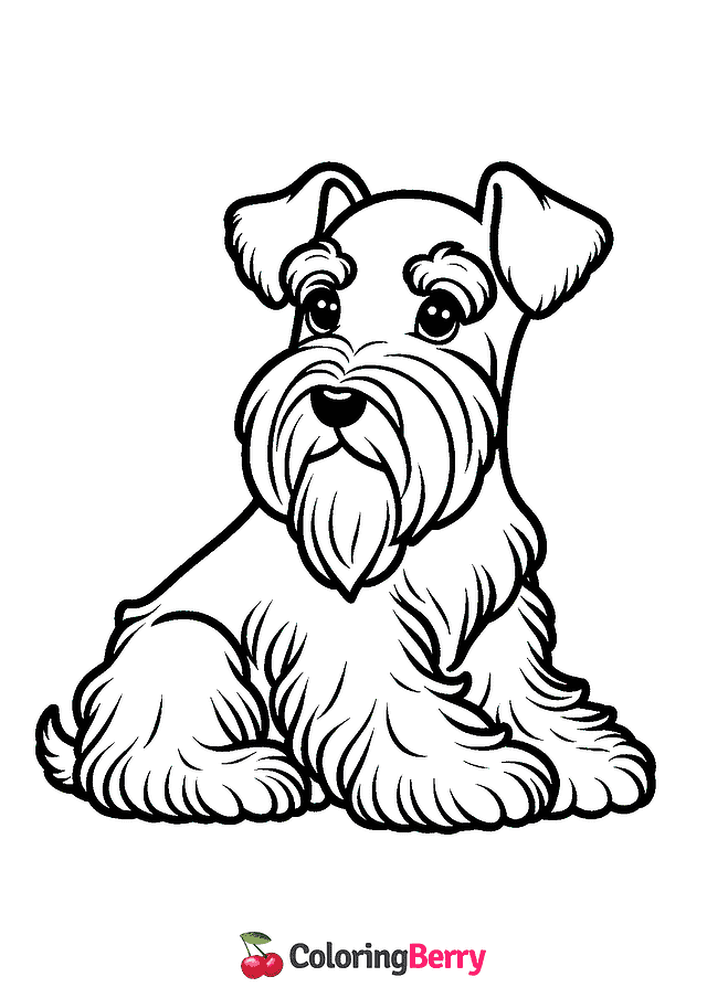 Schnauzer Dog Coloring Page