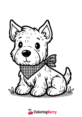 Scottie Dog Coloring Page