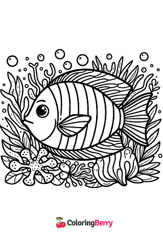 Sea Fish Coloring Page