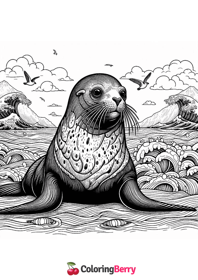 Sea Lion Coloring Page