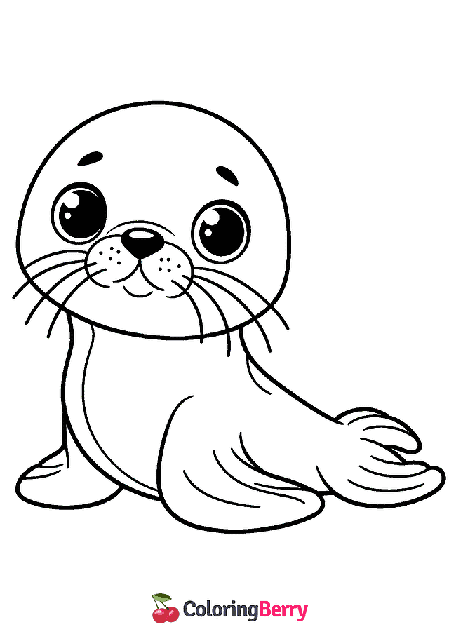 Sea Lion Cub Coloring Page