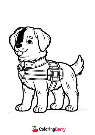 Service Dog Coloring Page