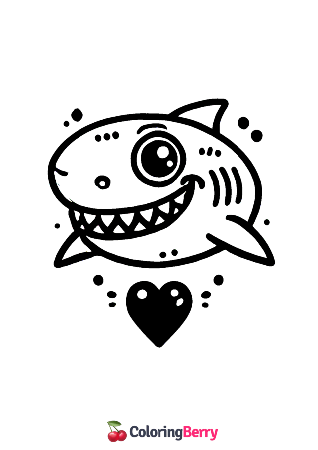 Shark Head Coloring Page