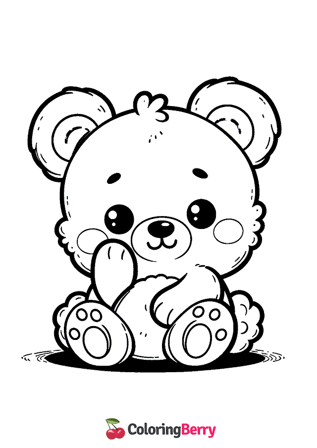 Simple Bear Coloring Page