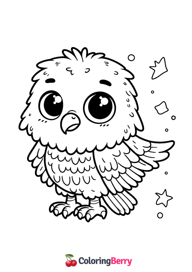 Simple Eagle Coloring Page