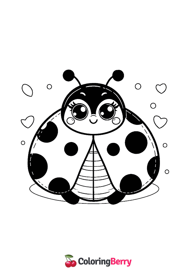 Simple Ladybug Coloring Page