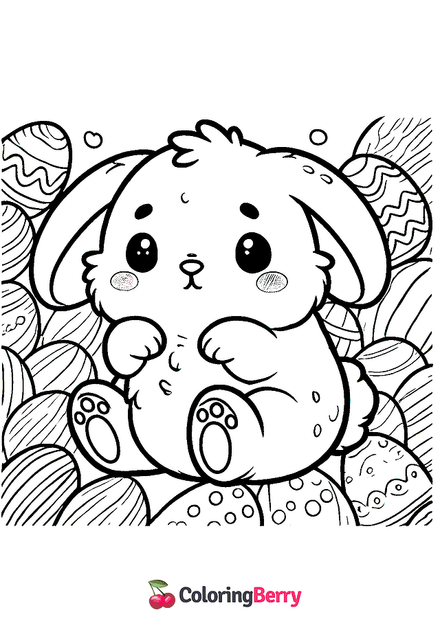 Simple Rabbit Coloring Page