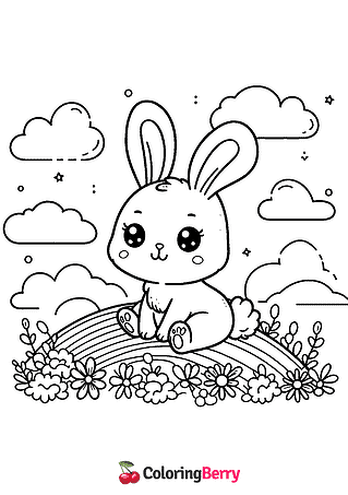 Small Bunny Coloring Page
