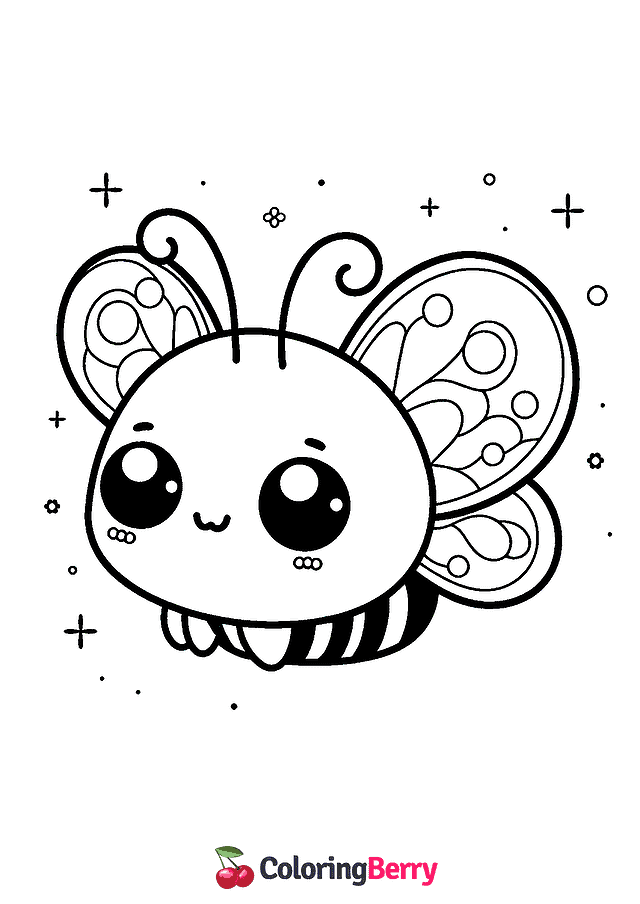 Small Butterfly Coloring Page