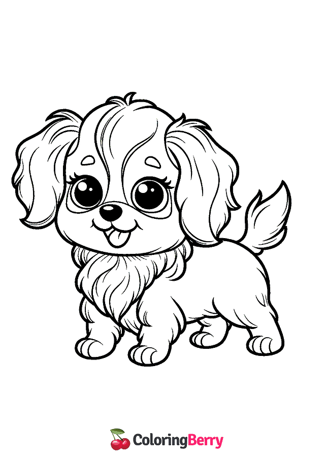 Small Dog Coloring Page