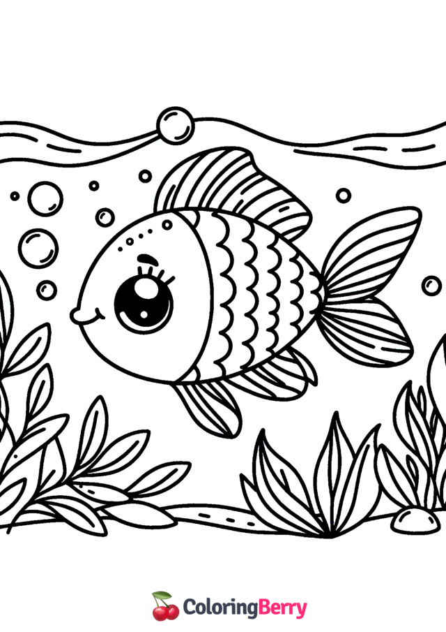 Small Fish Coloring Page